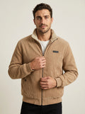 Leauryn DE Renzo - Chaqueta de Pana con Forro de Felpa – Beige