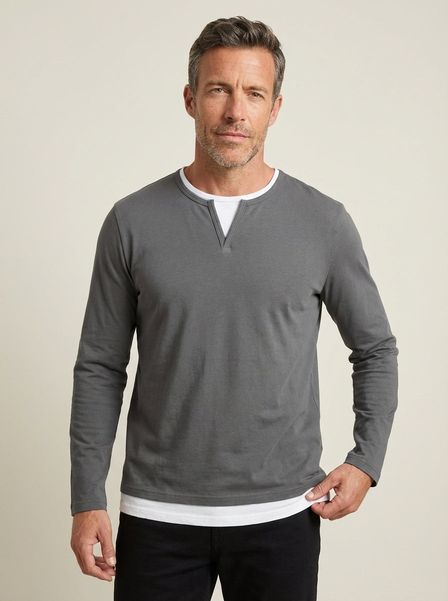 camilleboutique.de Martín - Camiseta Premium Manga Larga – Gris