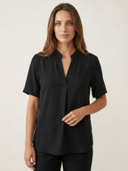 Bellier Paris Raquel - Blusa Elegante con Cuello en V – Negro – photo 10