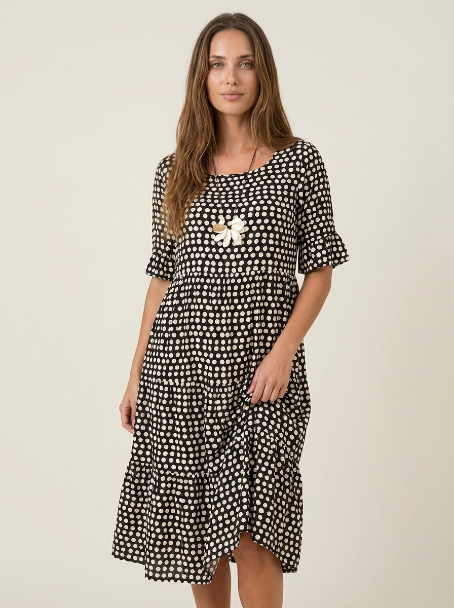 Clara Sevilla Zara - Vestido Midi de Manga Corta – Negro – photo 4