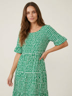 Clara Sevilla Zara - Vestido Midi de Manga Corta – Verde – photo 8