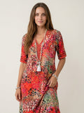 Vera Lucenti Iris - Vestido Ligero y Vaporoso con Corte Favorecedor – Rojo