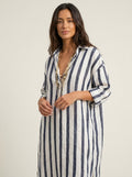 Olivia Sur Pepa - Vestido Camisero Largo – Azul