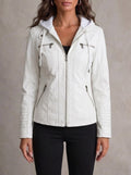Silvana Vitali Antonia - Chaqueta de Piel Resistente y Elegante – Blanco