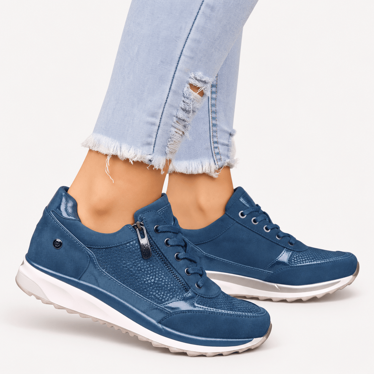 Paula | Zapatillas con cremallera lateral - Carmen Teruel