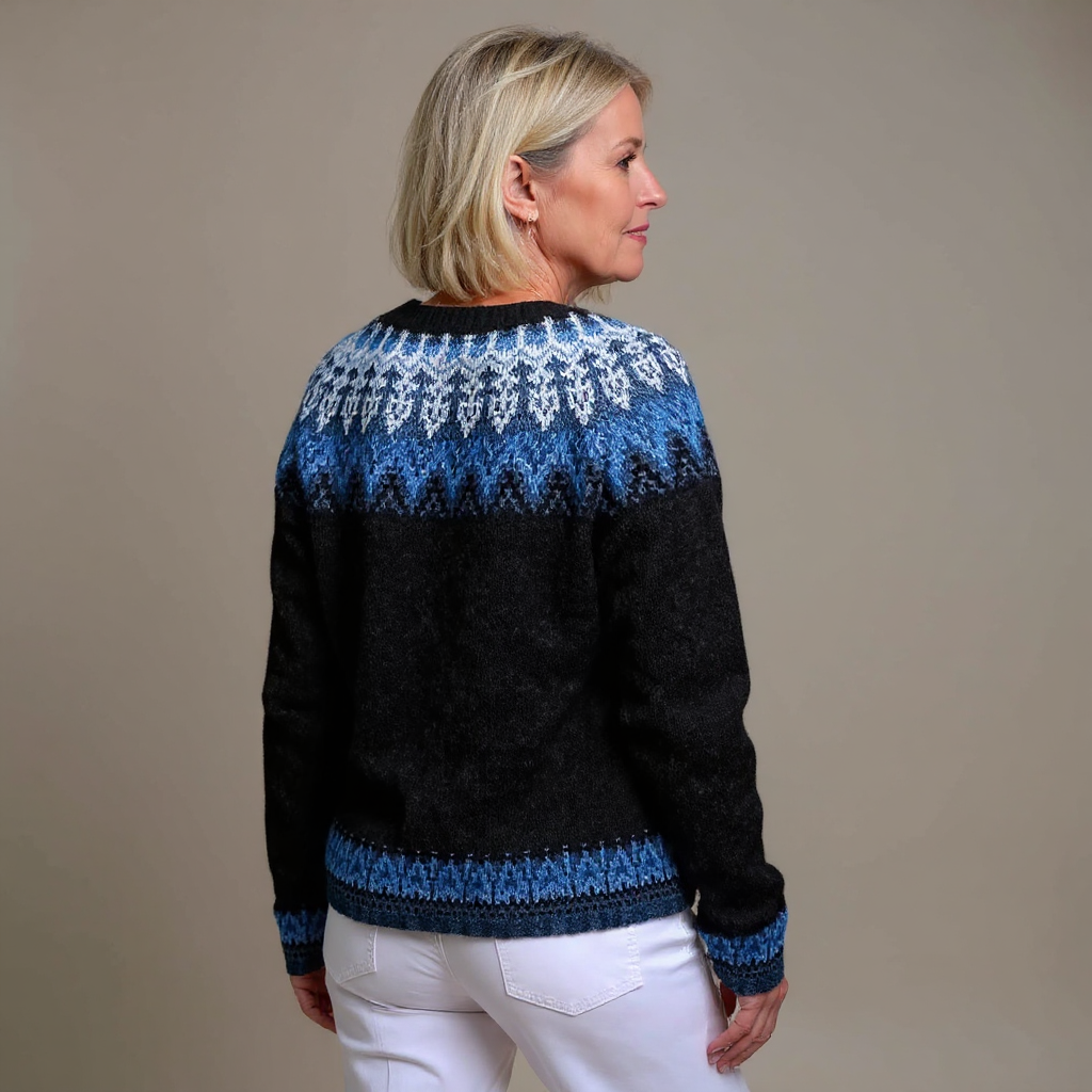 Anamartinezmadrid Mónica | Cárdigan de Punto Fair Isle con Canesú Tejido – photo 2
