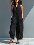 Anamartinezmadrid Adele | Mono Largo Fluido con Bolsillos – Negro