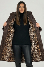 Marina Roca VALENTINA | Abrigo acolchado reversible de leopardo – photo 2