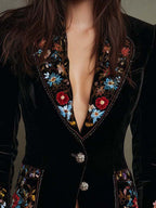Jeanne Paris María ⎸ Blazer Bordado con Estampado Floral Multicolor – photo 3