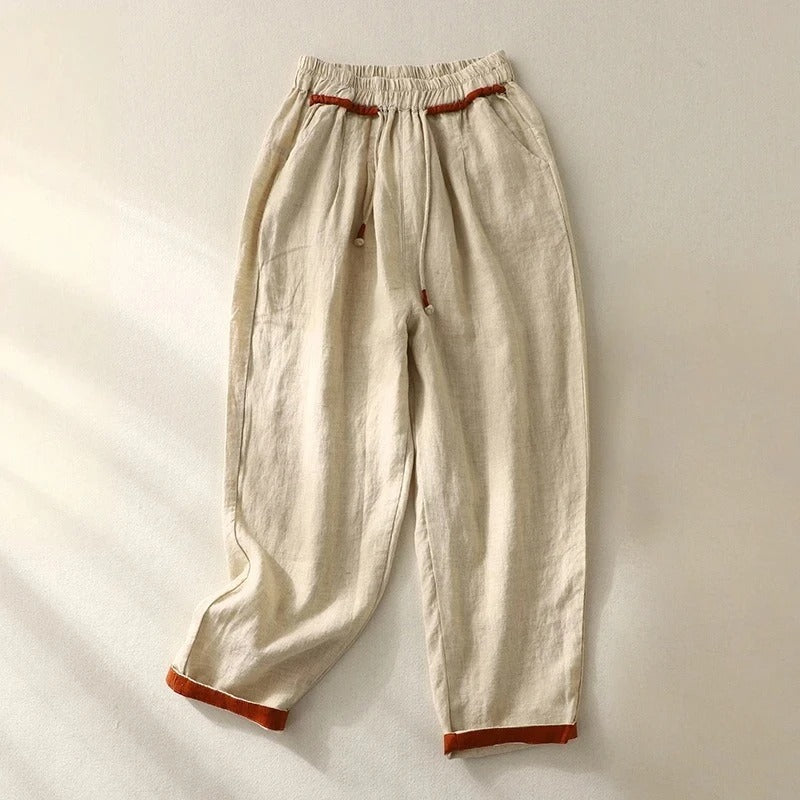 Marina Roca Mila | Pantalones con Cuerda Sin Esfuerzo – Crema – photo 4