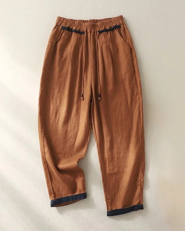 Marina Roca Mila | Pantalones con Cuerda Sin Esfuerzo – Marrón – photo 2