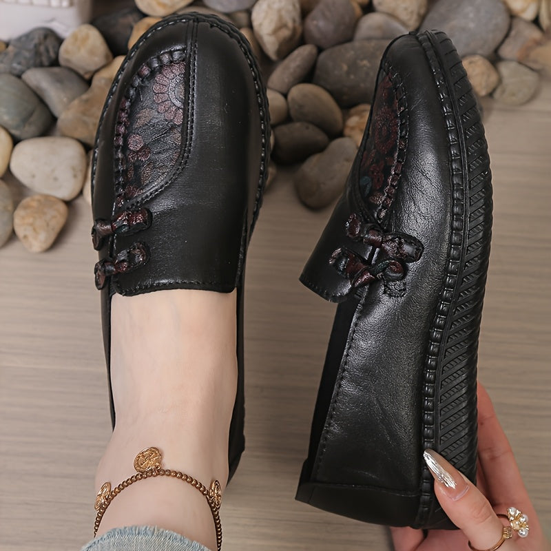 Anamartinezmadrid Josefina | Mocasines Blandos con Medallón Floral y Lazada – photo 4