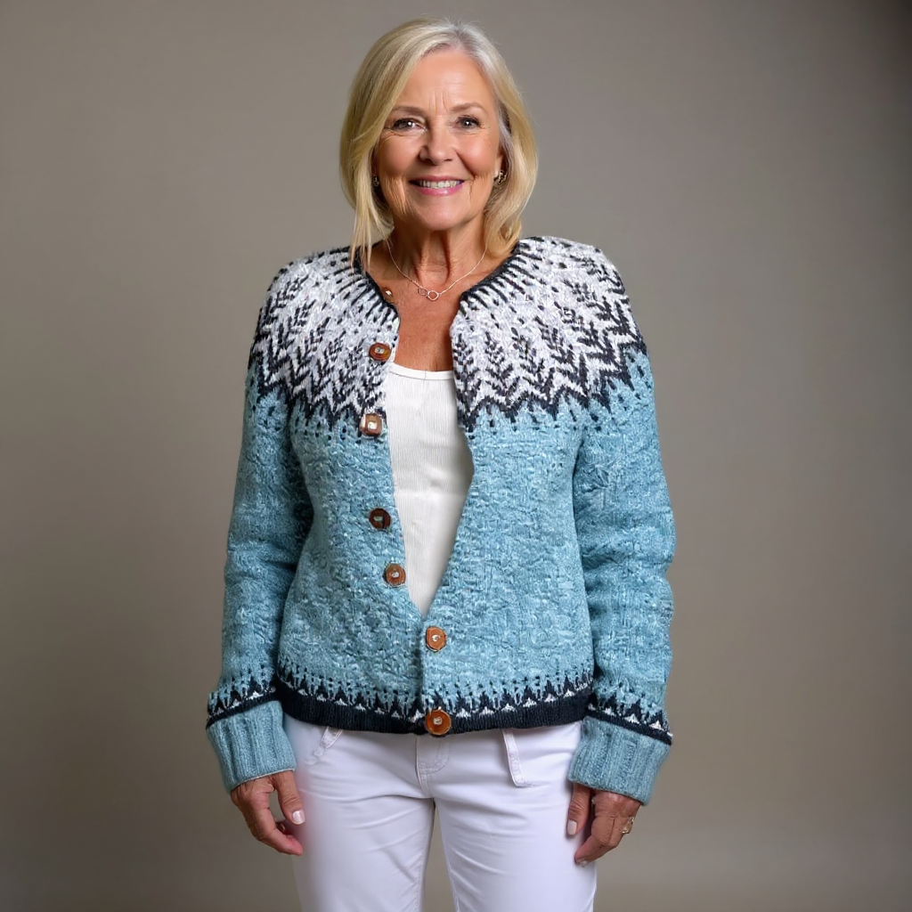 Anamartinezmadrid Reyes | Cárdigan de Punto Fair Isle con Canesú Tejido – photo 2