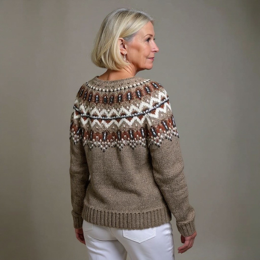 Anamartinezmadrid Natalia | Cárdigan de Punto Vintage con Canesú Artesanal – photo 2