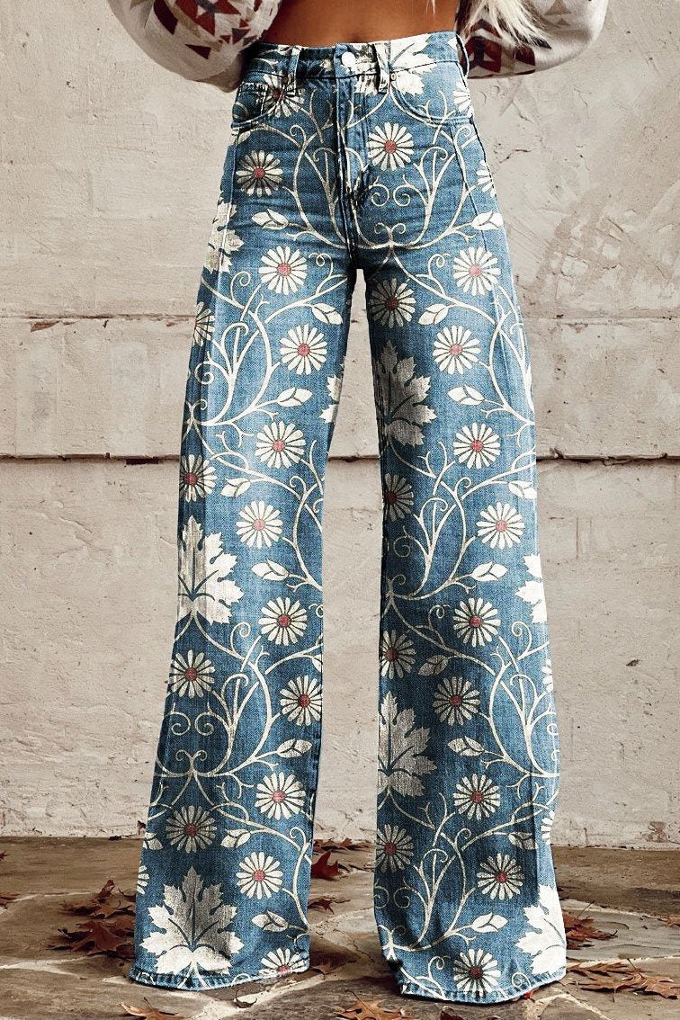 Marina Roca BELLANZA | Pantalones bohemios vintage – Azul – photo 3