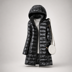 Anamartinezmadrid Norma | Plumífero Ultraligero con Capucha Desmontable – Negro – photo 5