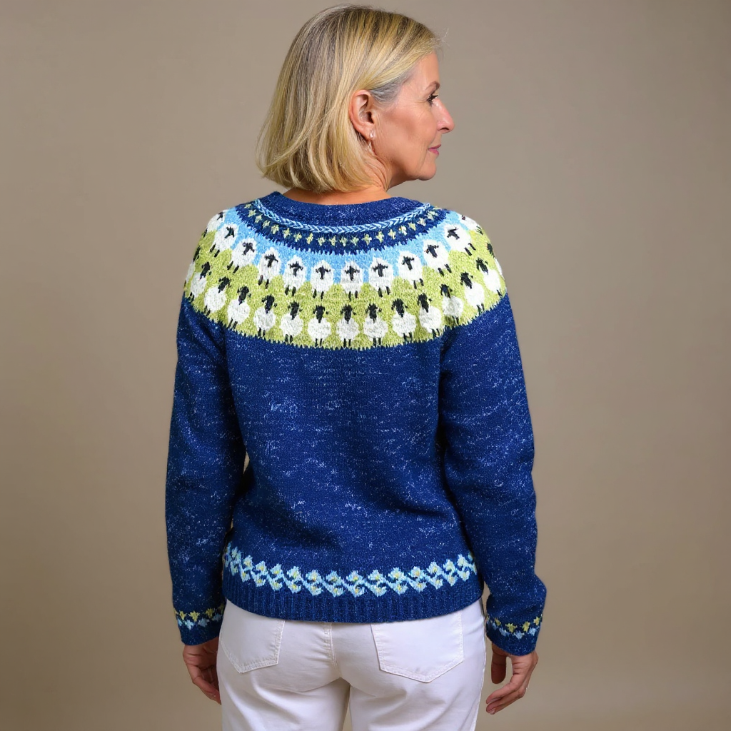 Anamartinezmadrid Petra | Cárdigan de Punto Vintage con Canesú Artesanal – photo 2