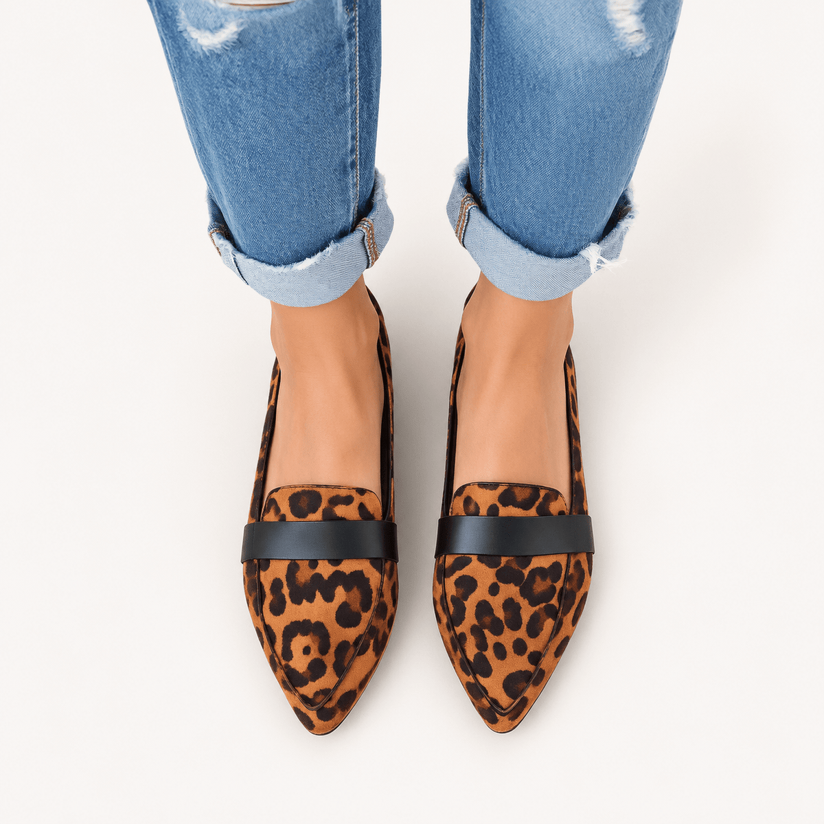 Carlota | Mocasines de ante con punta fina - Carmen Teruel