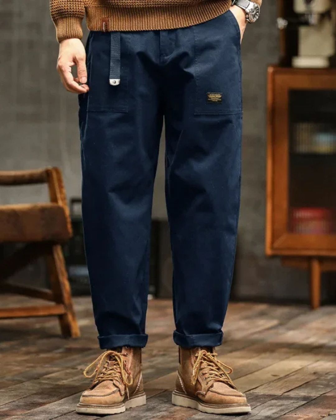 Marina Roca VICTOR | Pantalón cargo – Azul – photo 6