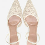 Cayetana | Zapatos Slingback de Tacón Kitten con Bordado Floral - Carmen Teruel