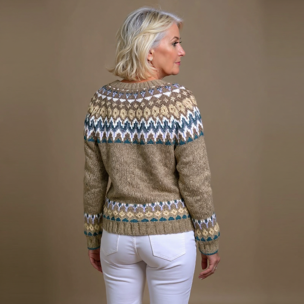 Anamartinezmadrid Carmen | Cárdigan de Punto Vintage con Canesú Artesanal – photo 2