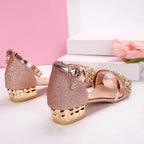 Anamartinezmadrid Celia | Sandalias de Tacón Bajo con Strass Mujer Correa Tobillo – photo 9