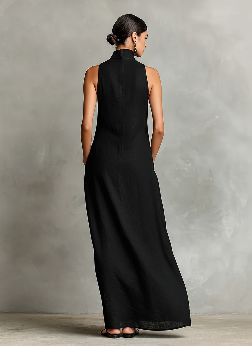 Anamartinezmadrid Liliana | Vestido Largo de Cuello Alto sin Mangas – photo 2