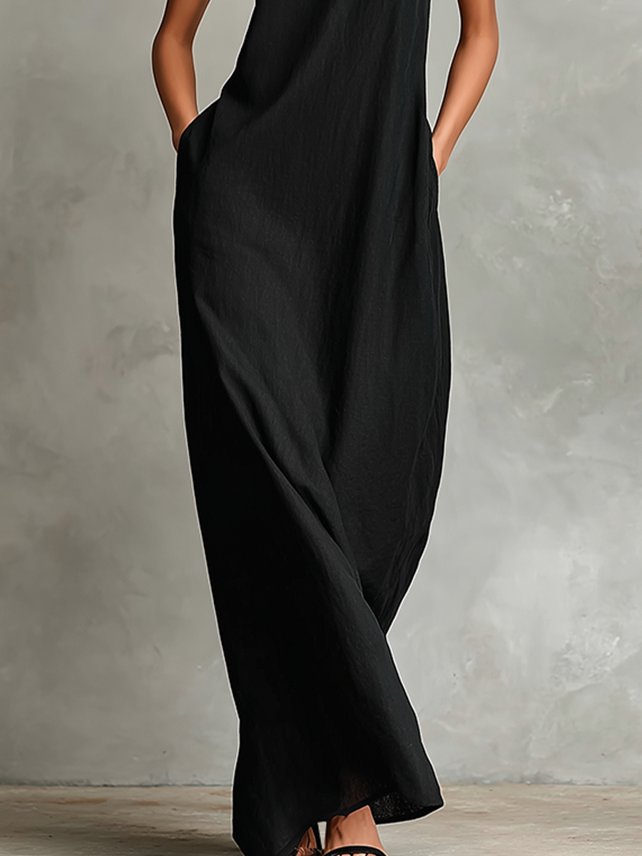 Anamartinezmadrid Liliana | Vestido Largo de Cuello Alto sin Mangas – photo 3