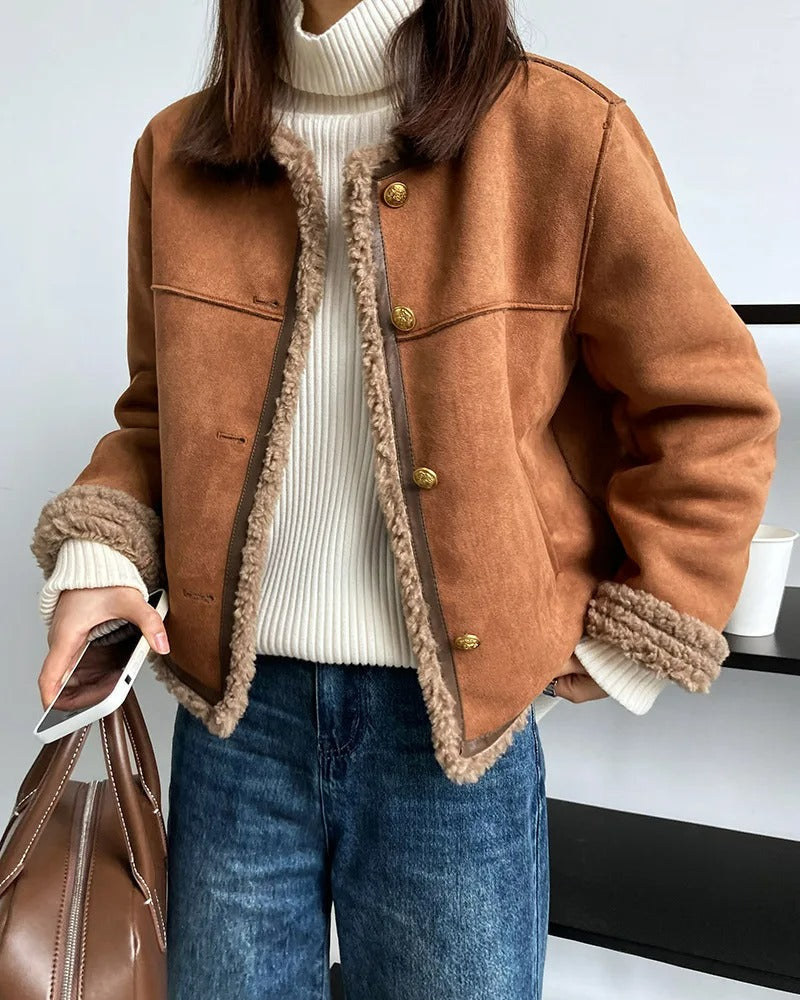 Marina Roca CORA | Chaqueta de piel de oveja – Marrón – photo 3