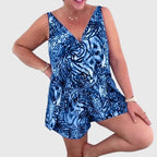 Marina Roca Dahlia™ | Vestido de Baño Elegante – Azul