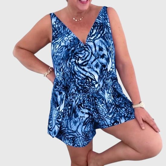 Marina Roca Dahlia™ | Vestido de Baño Elegante – Azul