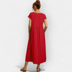 Anamartinezmadrid Dolores | Vestido Midi Casual con Bolsillos Mujer Manga Corta – photo 6
