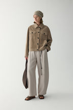 Anamartinezmadrid Nuria | Chaqueta de Ante con Bolsillos de Plastrón – photo 4