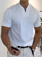 Marina Roca Gonzalo - Camiseta con cuello en V transpirable y corte clásico – Blanco – photo 2