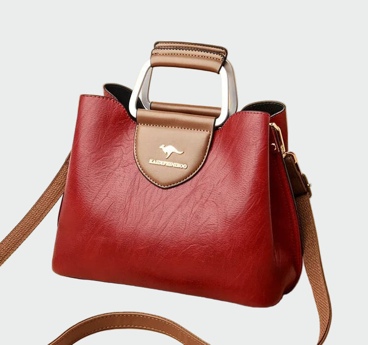 Marina Roca Bolso Siena de cuero atemporal – Rubí – photo 3