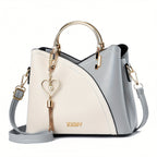 Anamartinezmadrid Elena | Bolso de Mano Mujer Asa Superior Dorada – Gris Claro – photo 11