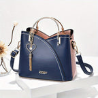 Anamartinezmadrid Elena | Bolso de Mano Mujer Asa Superior Dorada – Azul Oscuro – photo 2