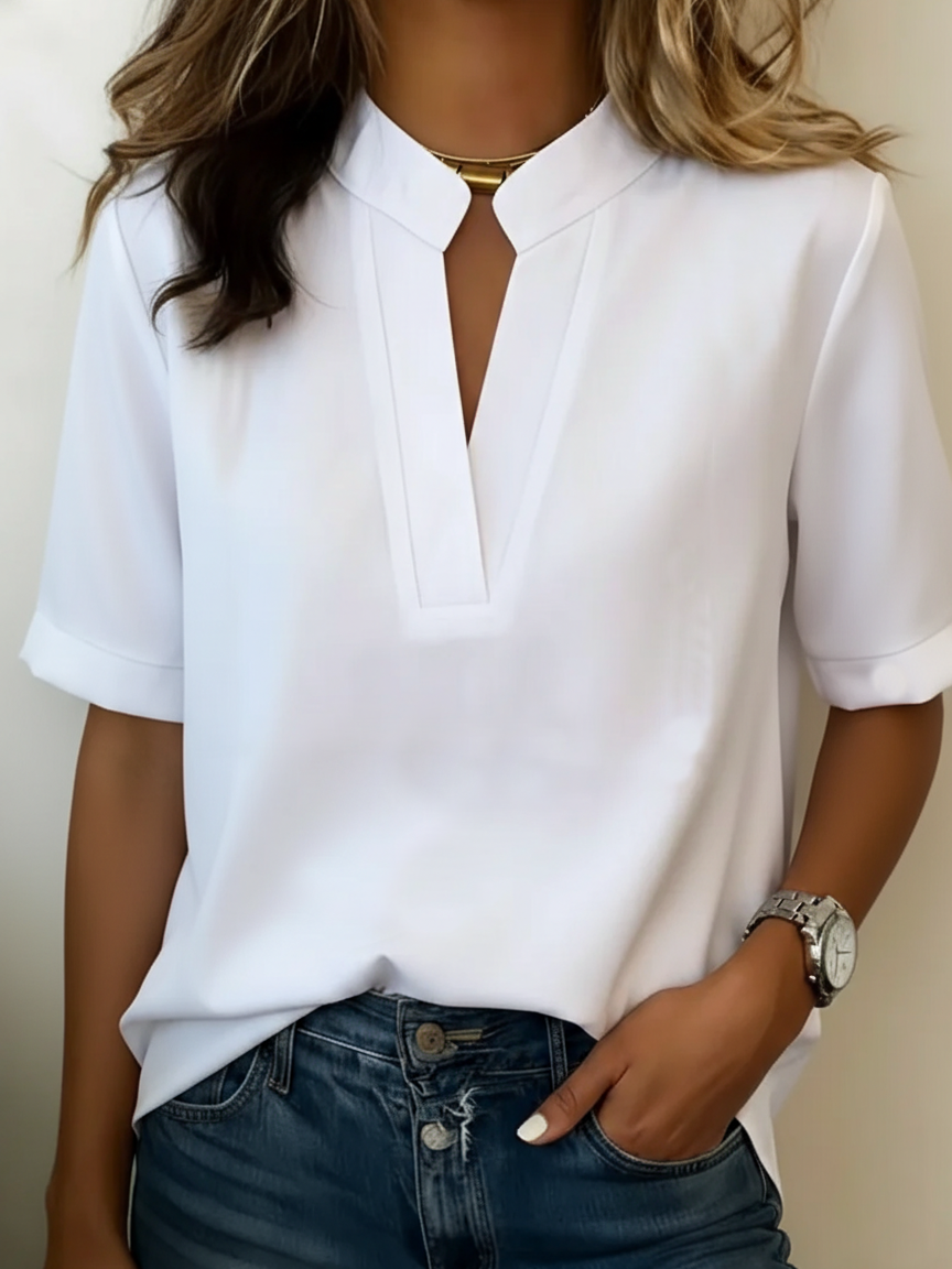 Marina Roca Élise — Blusa elegante con cuello refinado – photo 2