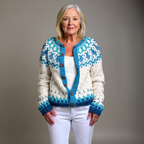 Anamartinezmadrid Rita | Cárdigan de Punto Nórdico con Canesú Jacquard – photo 3