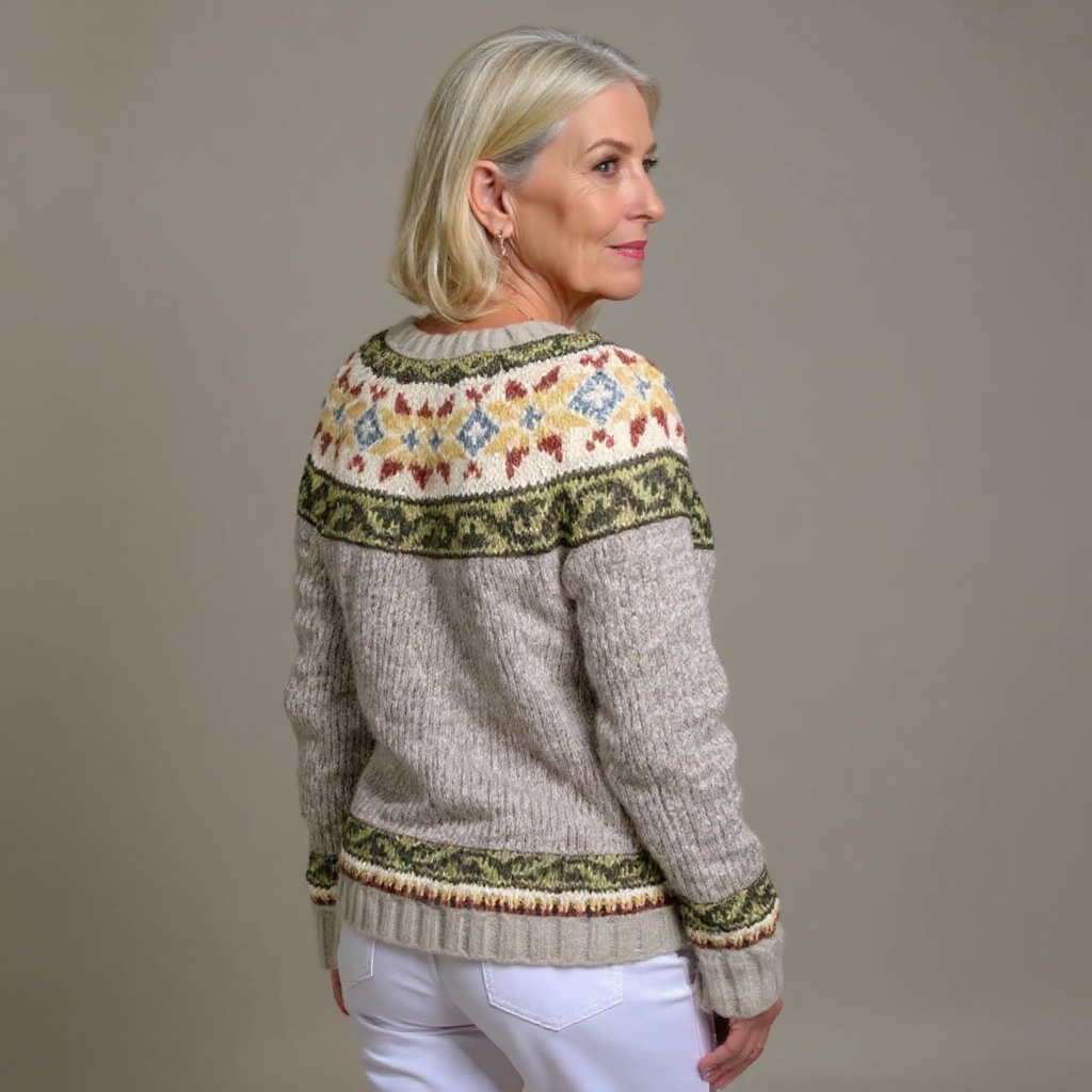 Anamartinezmadrid Mabel | Cárdigan de Punto Vintage con Canesú Artesanal – photo 2