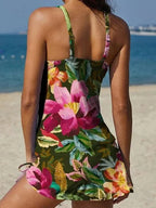 Marina Roca Fiesta – Tankini gráfico floral con short, efecto vientre plano – photo 7