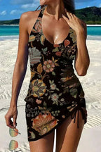 Marina Roca Fiesta – Tankini gráfico floral con short, efecto vientre plano – photo 2