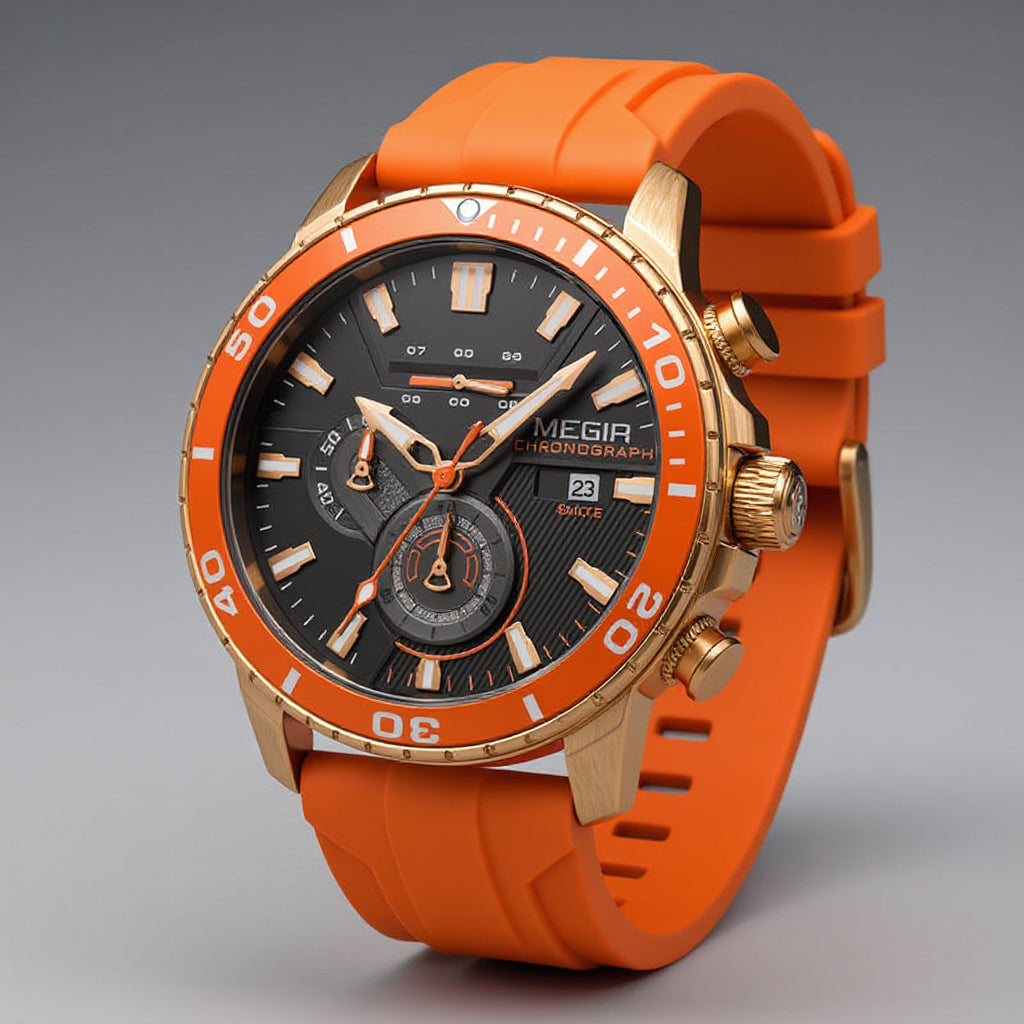 Marina Roca Reloj Chrono Ranger 44mm – Naranja – photo 4