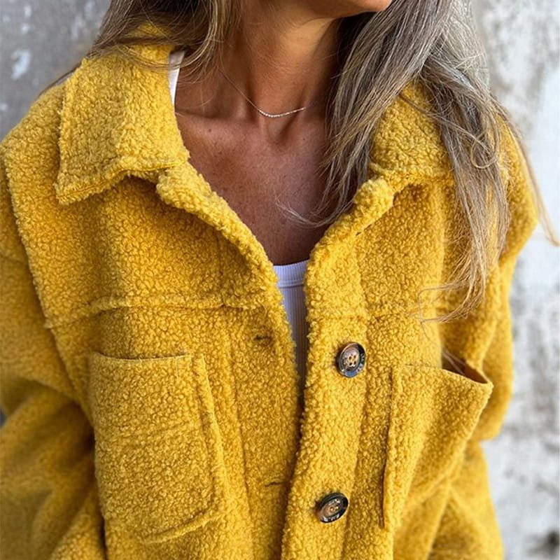 Anamartinezmadrid Hilda | Chaqueta de Borreguito con Cuello Amplio y Bolsillos – photo 5