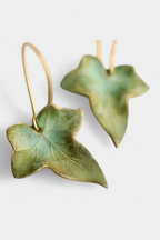 Marina Roca Pendientes Vintage Hoja Verde