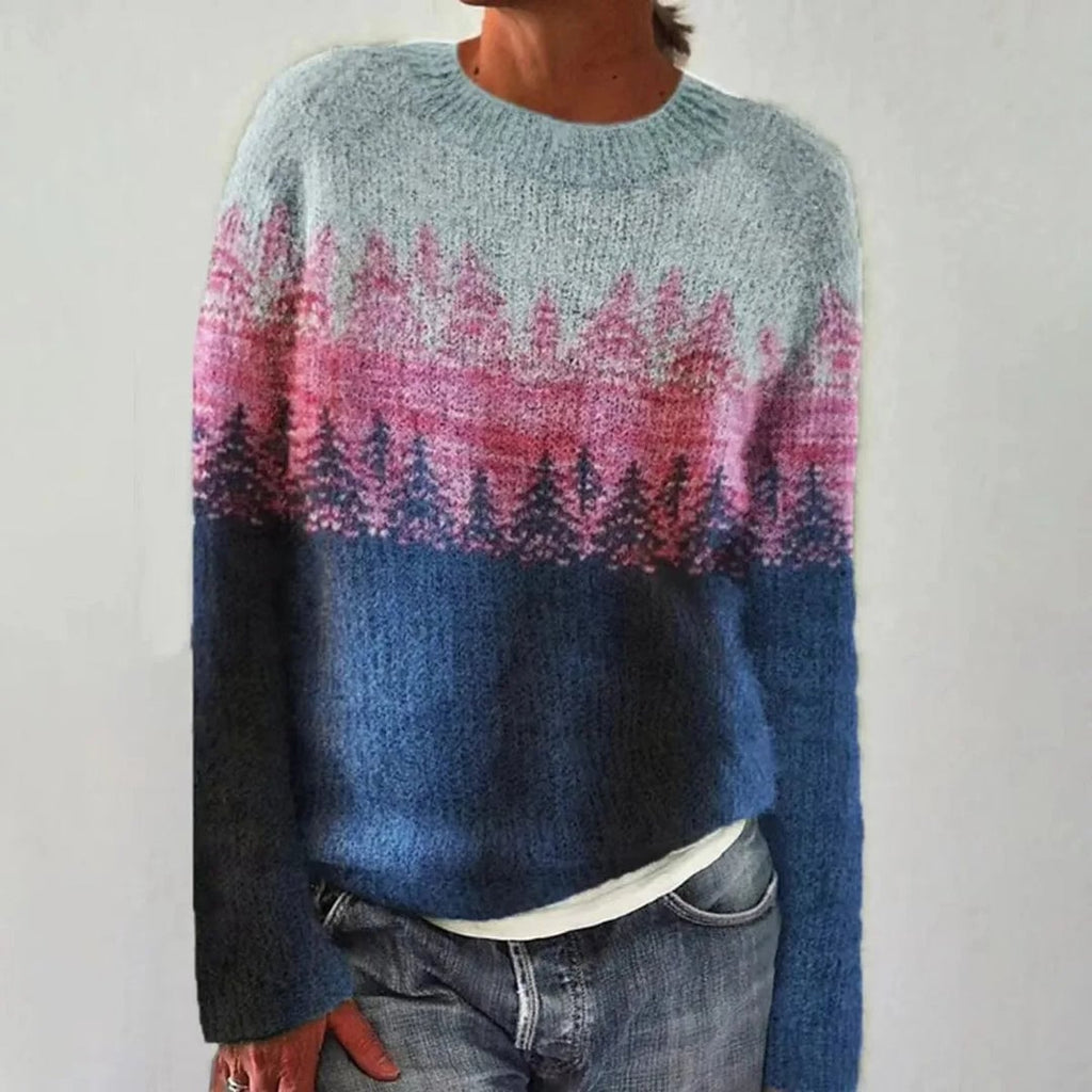 Anamartinezmadrid Rosana | Jersey de Punto Retro de Corte Holgado – Azul – photo 2
