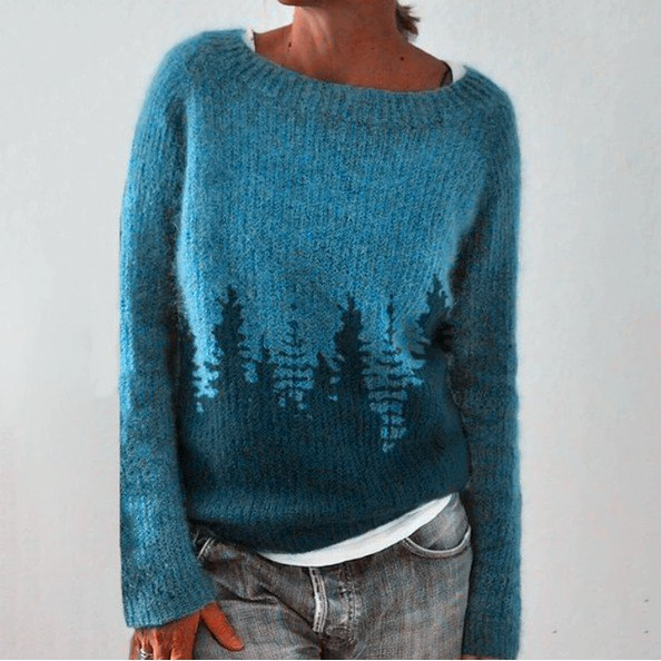 Anamartinezmadrid Judit | Jersey de Punto con Bosque de Abetos – Abetos Azules – photo 2