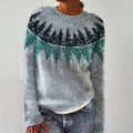Anamartinezmadrid Rosana | Jersey de Punto Retro de Corte Holgado – Gris
