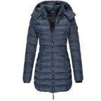 Marina Roca AMAZONIA | Parka larga con capucha – Azul marino – photo 3