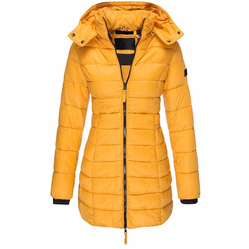 Marina Roca AMAZONIA | Parka larga con capucha – Amarillo – photo 6